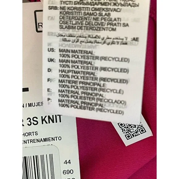 Adidas Shorts Women’s Size Large L‎ Pacer 3S Knit Pink Black Logo Three Stripes - Picture 8 of 8